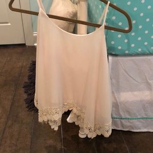Forever 21 cream Spaghetti strap Flowy Top
